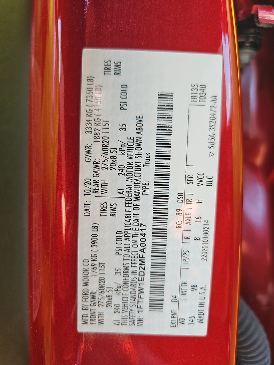 2021 Ford F-150 Hybrid Platinum AWD