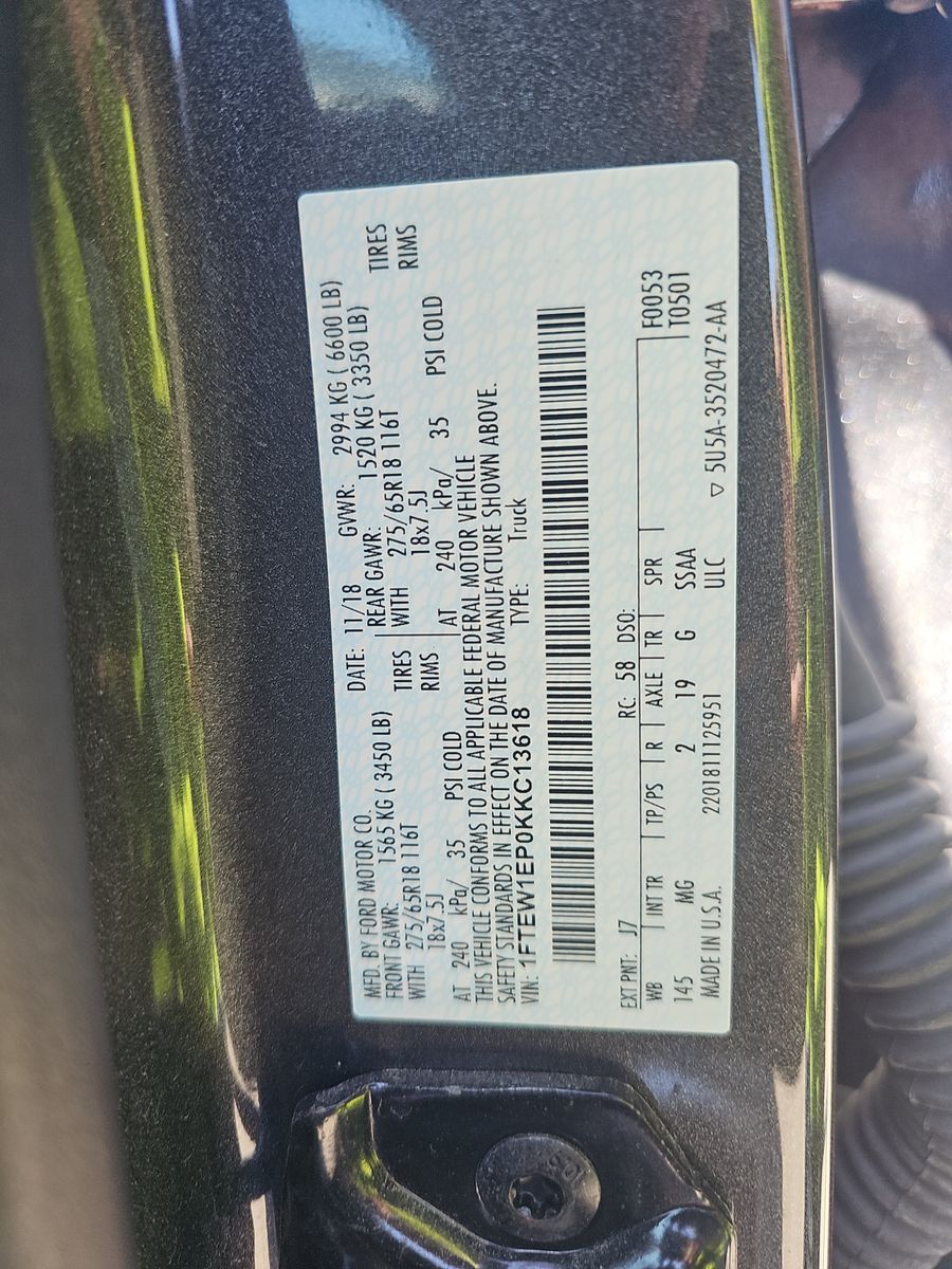 2019 Ford F-150 XLT AWD