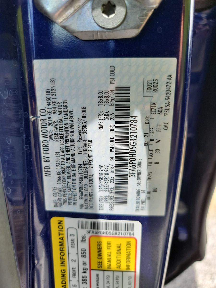 2016 Ford Fusion SE FWD