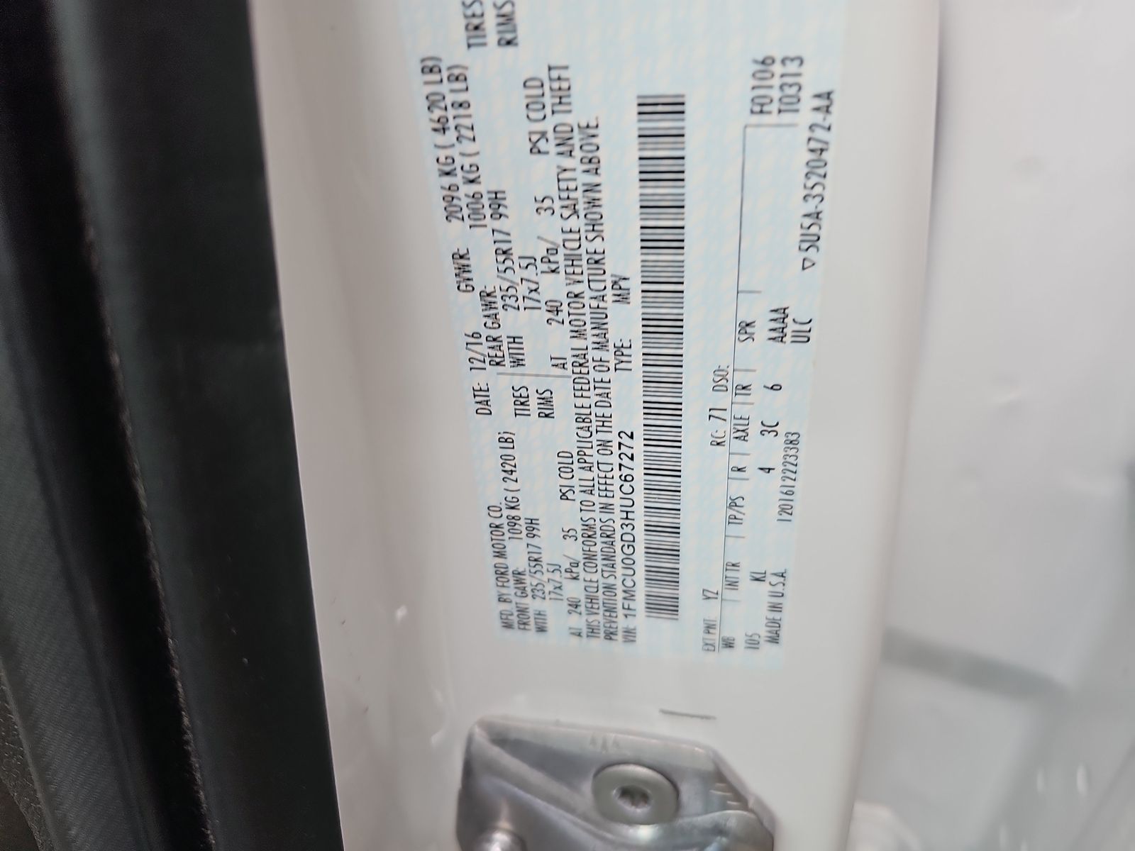 2017 Ford Escape SE FWD