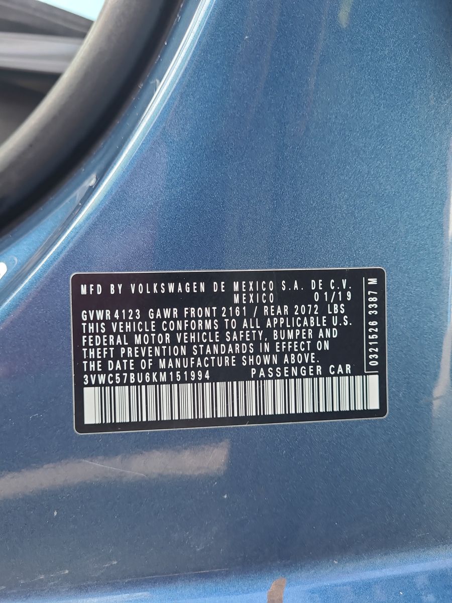 2019 Volkswagen Jetta 1.4T S FWD