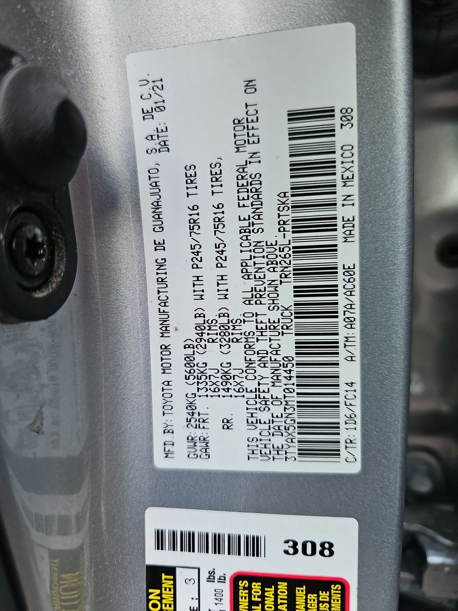 2021 Toyota Tacoma SR5 RWD