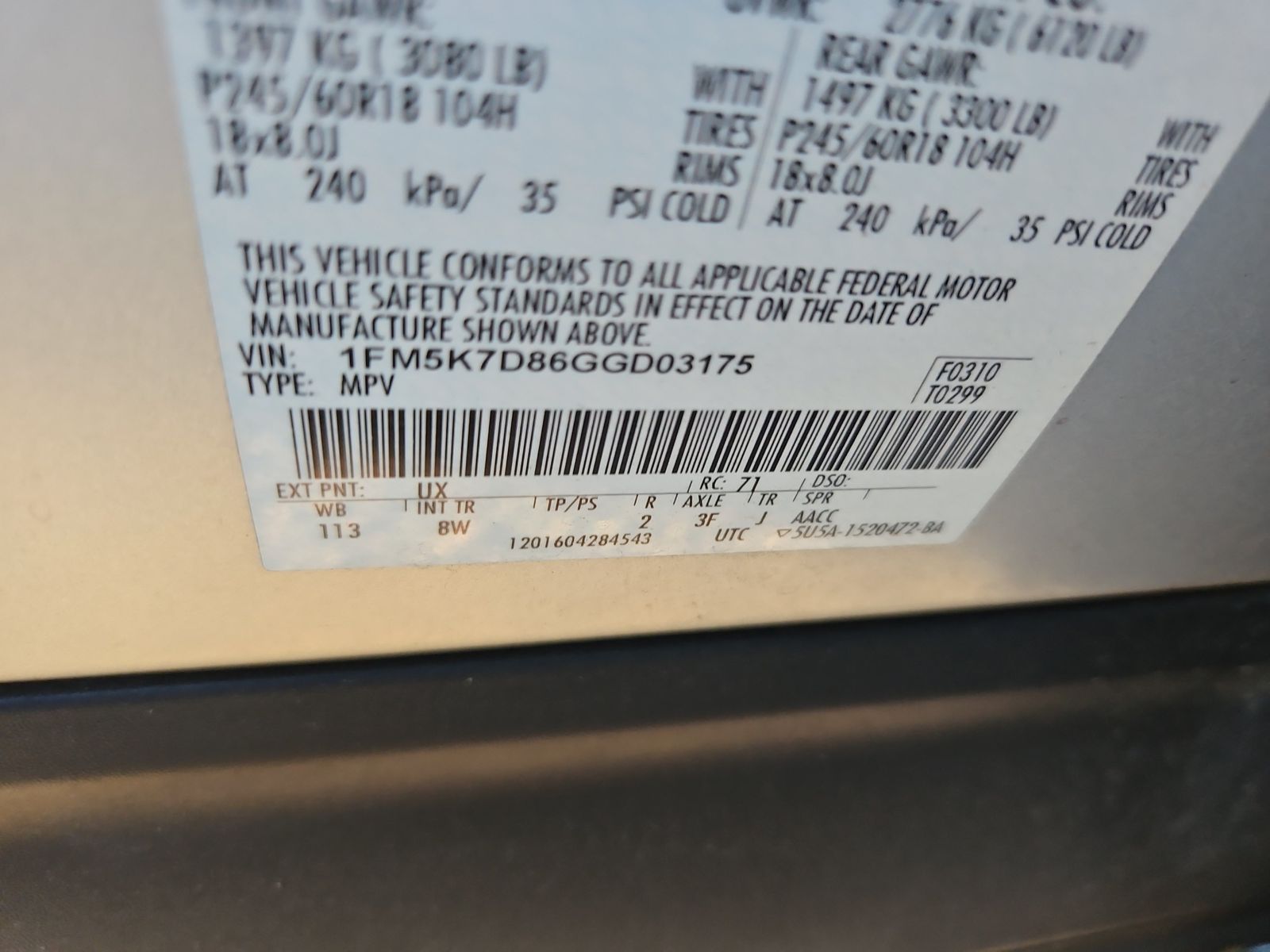 2016 Ford Explorer XLT FWD