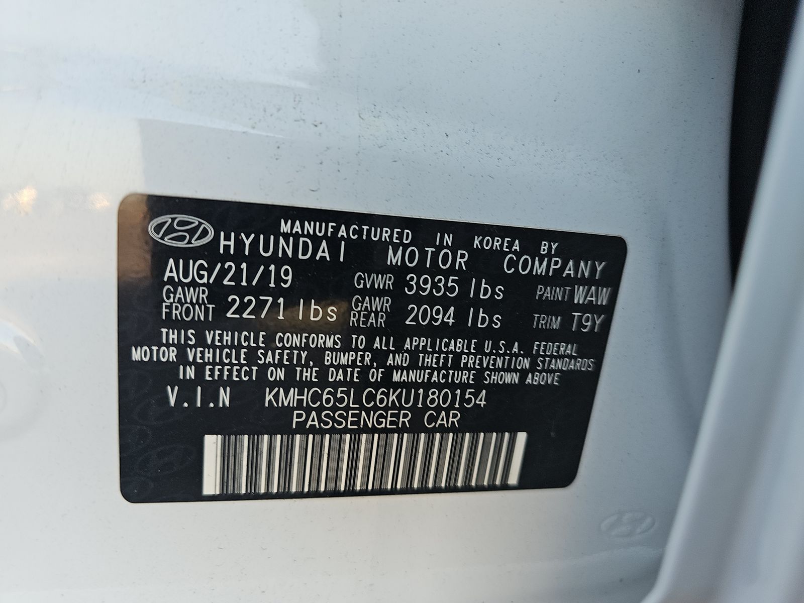 2019 Hyundai Ioniq Hybrid Blue FWD