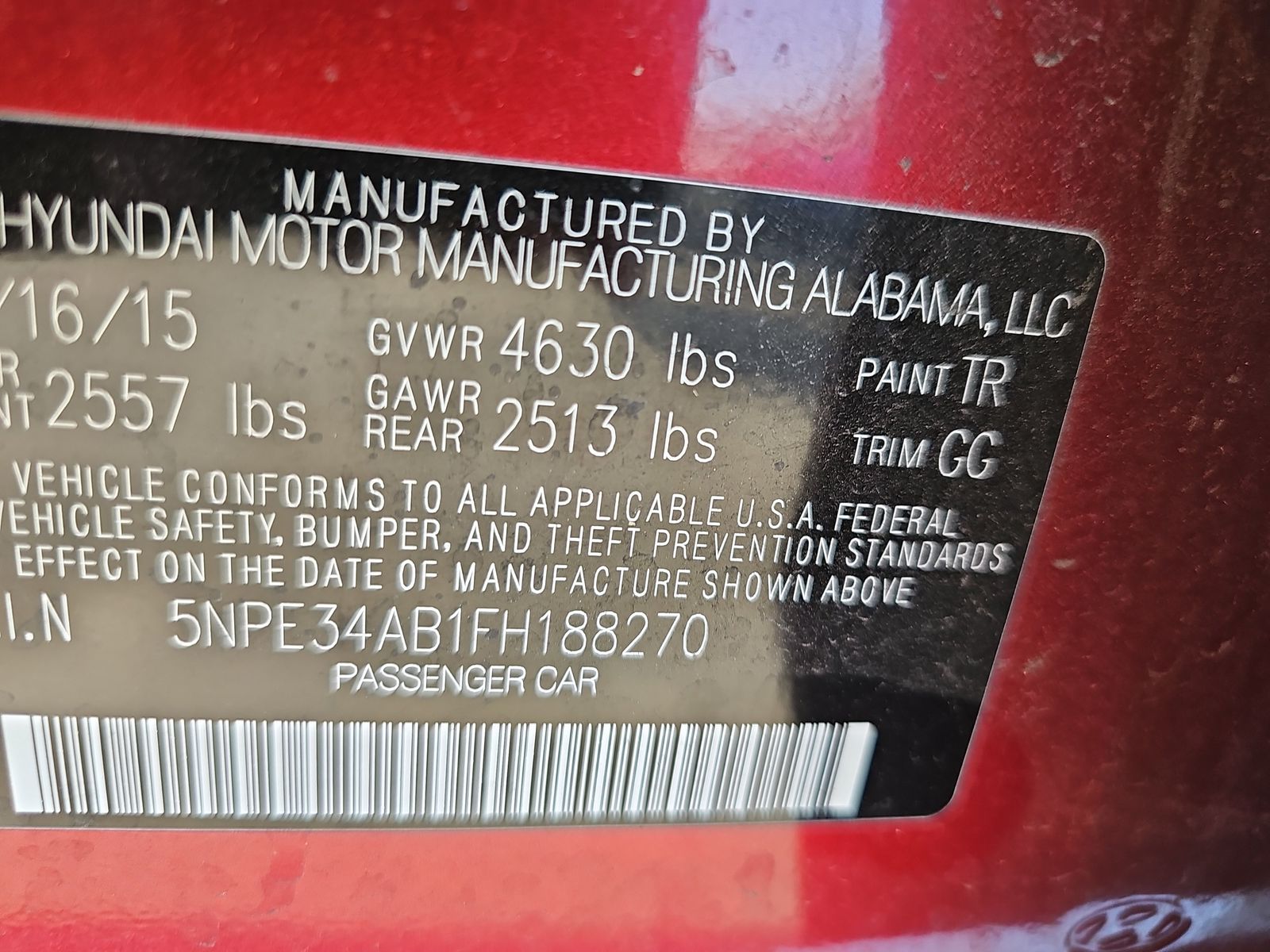 2015 Hyundai Sonata Sport 2.0T FWD