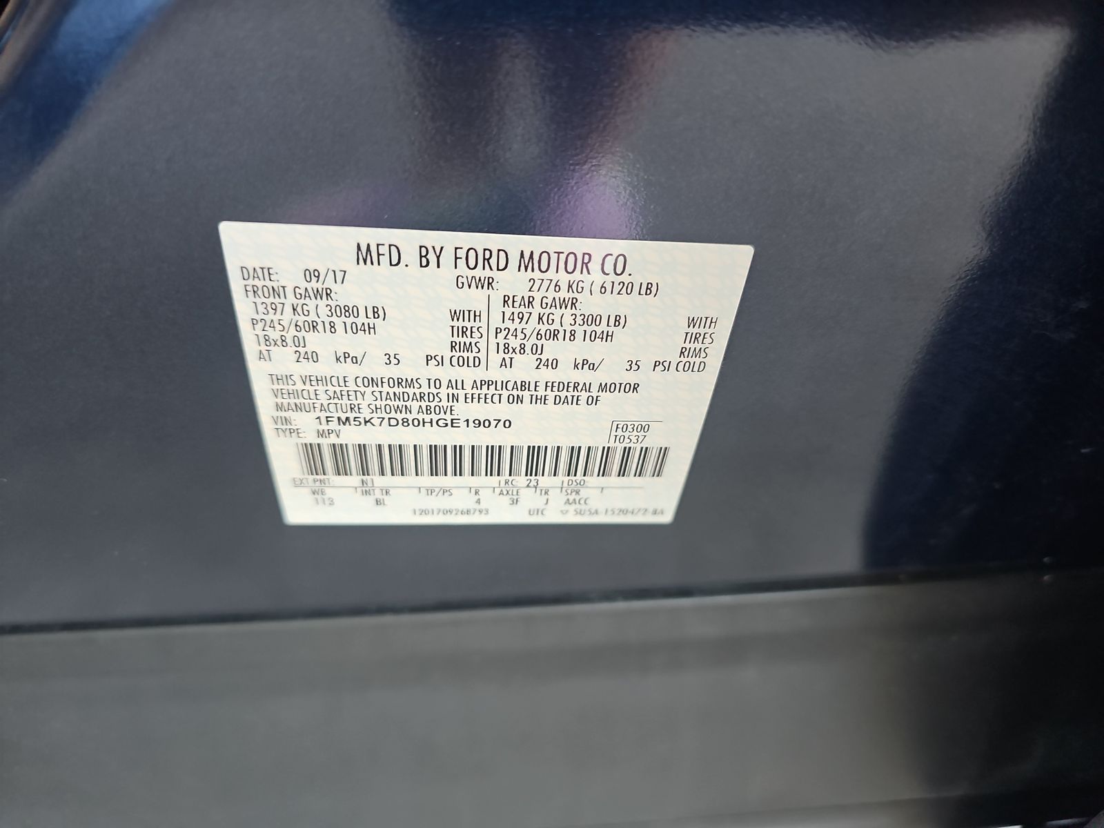 2017 Ford Explorer XLT FWD 89095 miles - купить Авто из сша Ford в