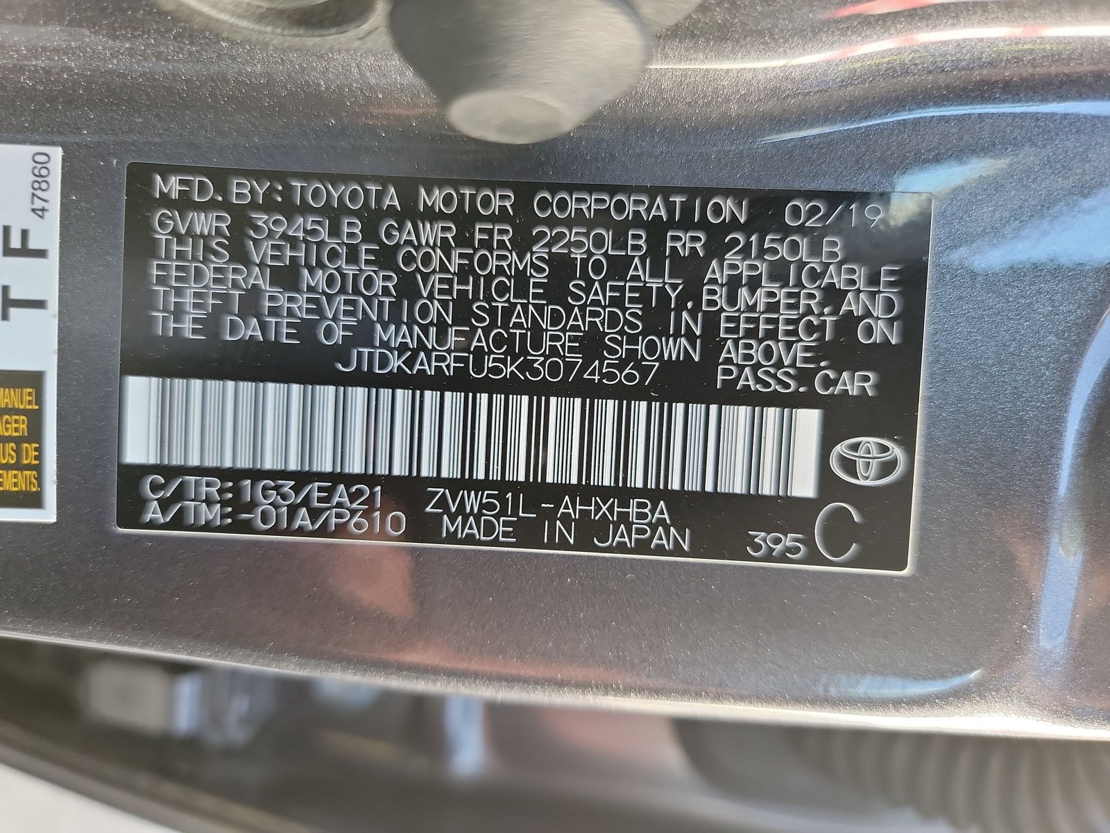 2019 Toyota Prius Limited FWD