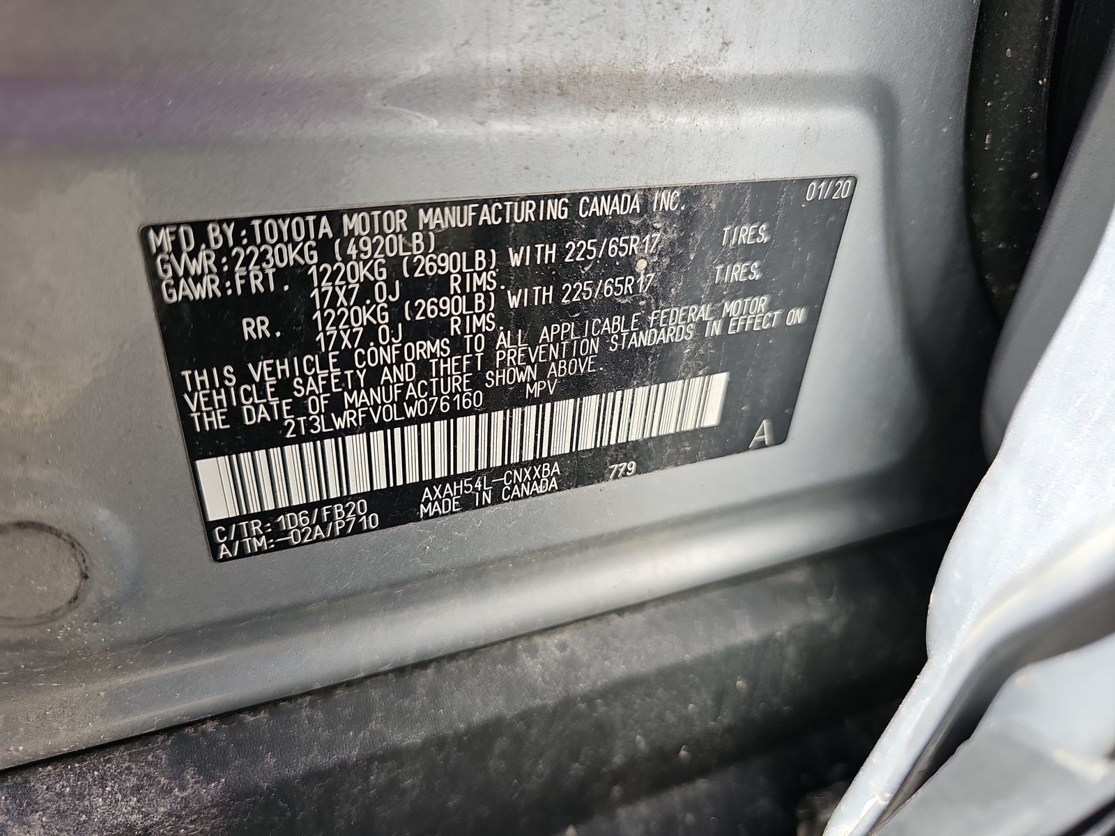 2020 Toyota RAV4 Hybrid LE AWD