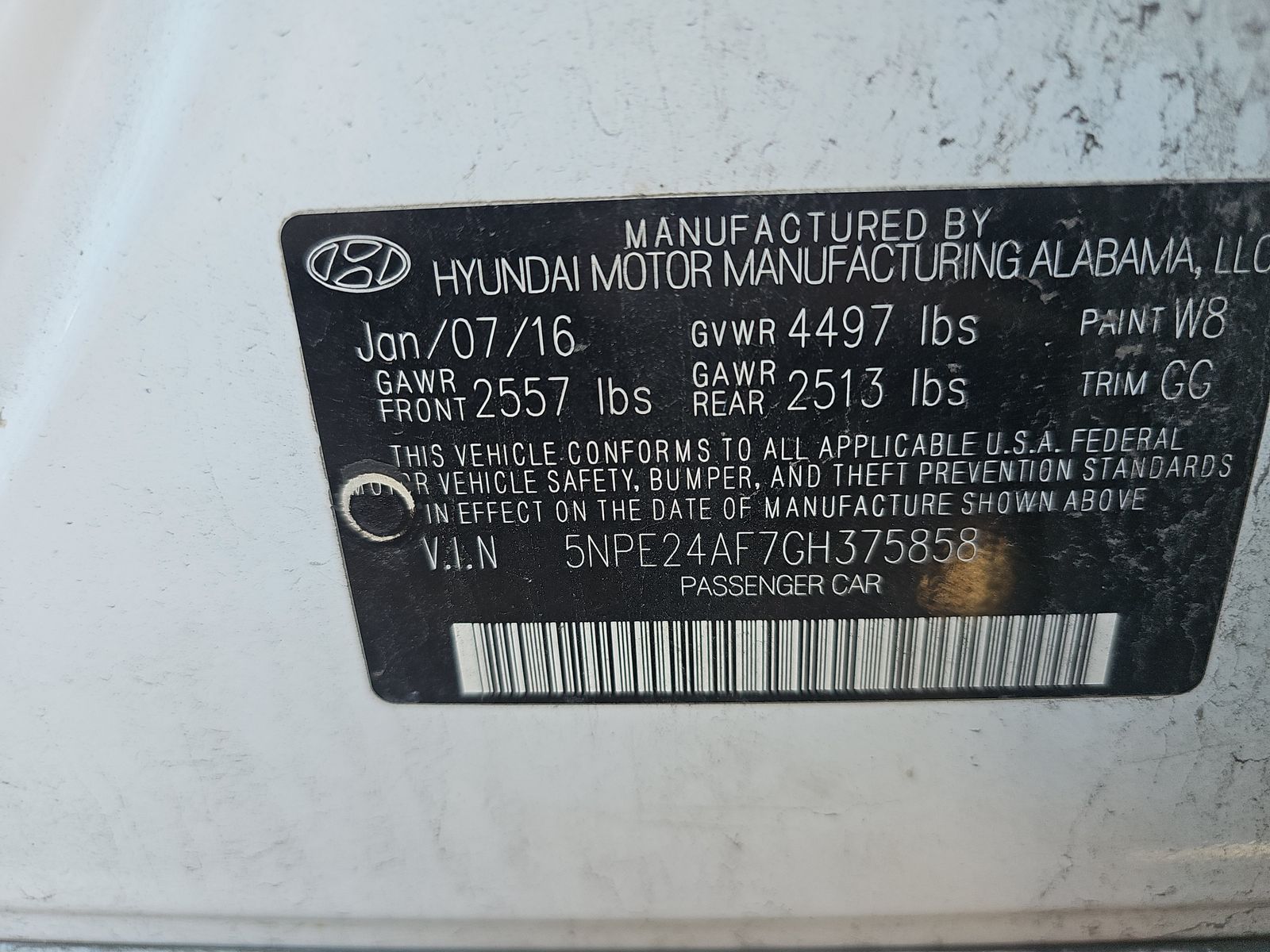 2016 Hyundai Sonata SE FWD