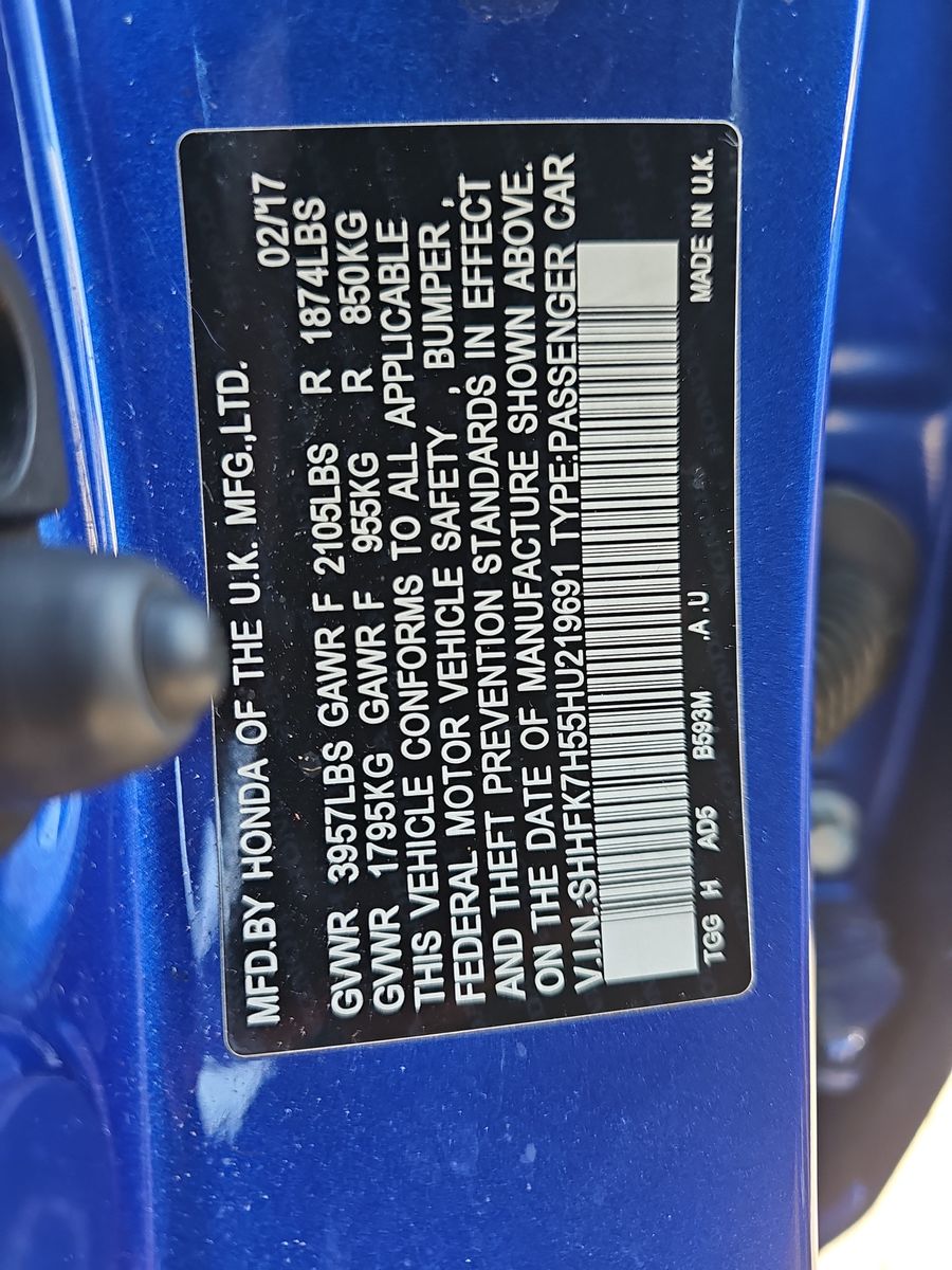 2017 Honda Civic EX FWD
