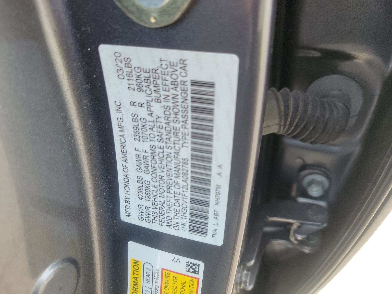 2020 Honda Accord LX FWD