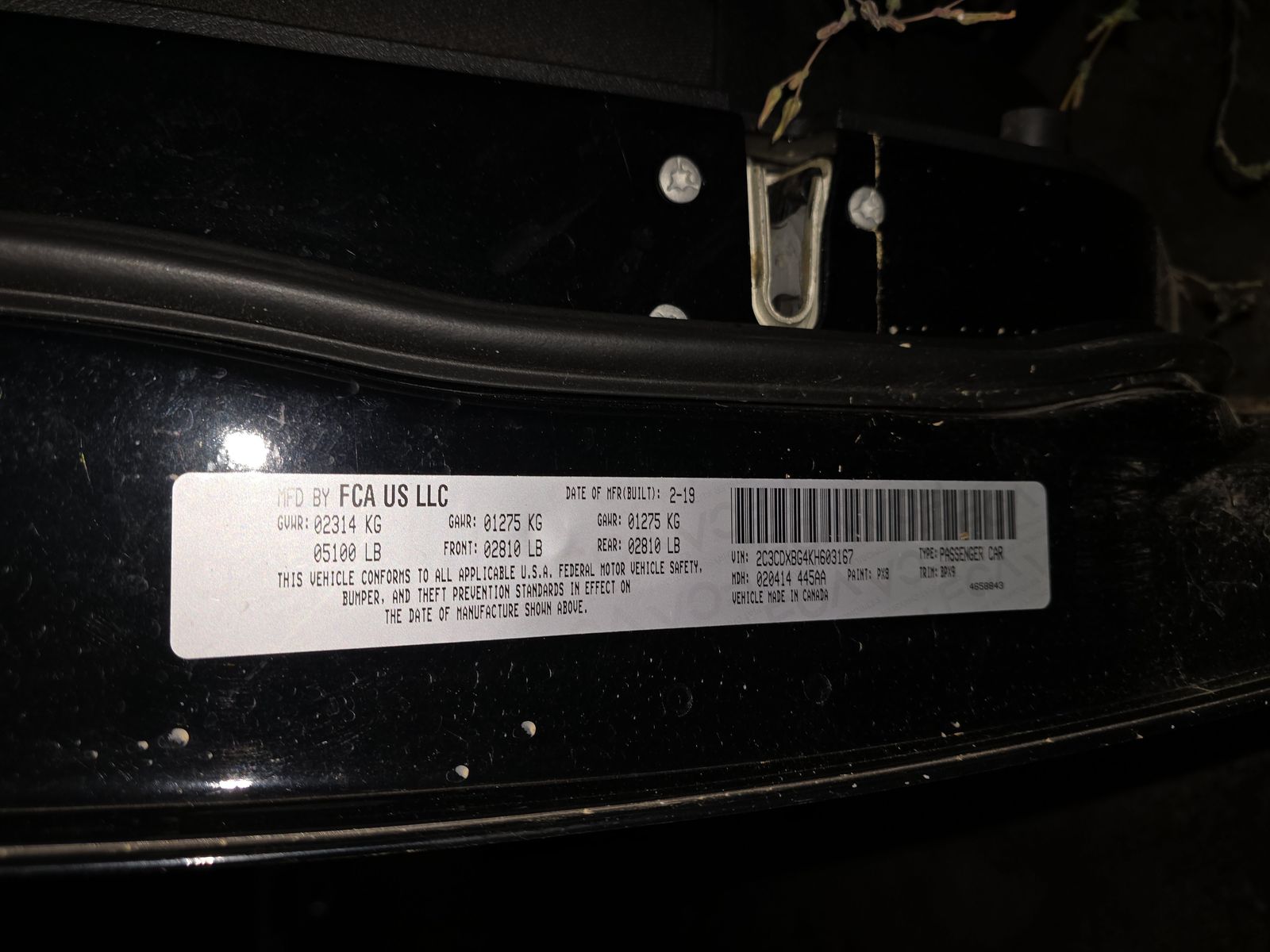 2019 Dodge Charger SXT RWD