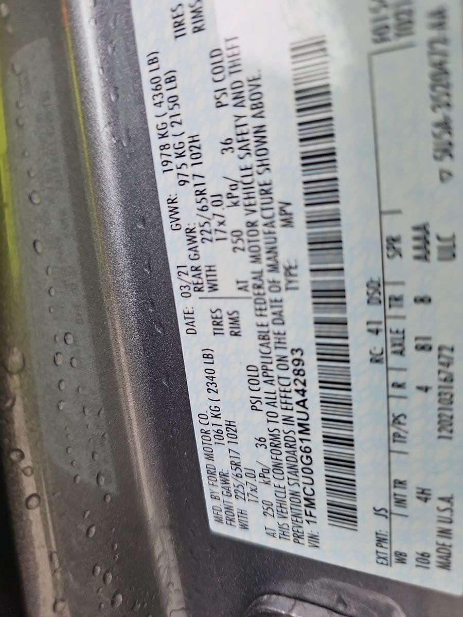 2021 Ford Escape SE FWD