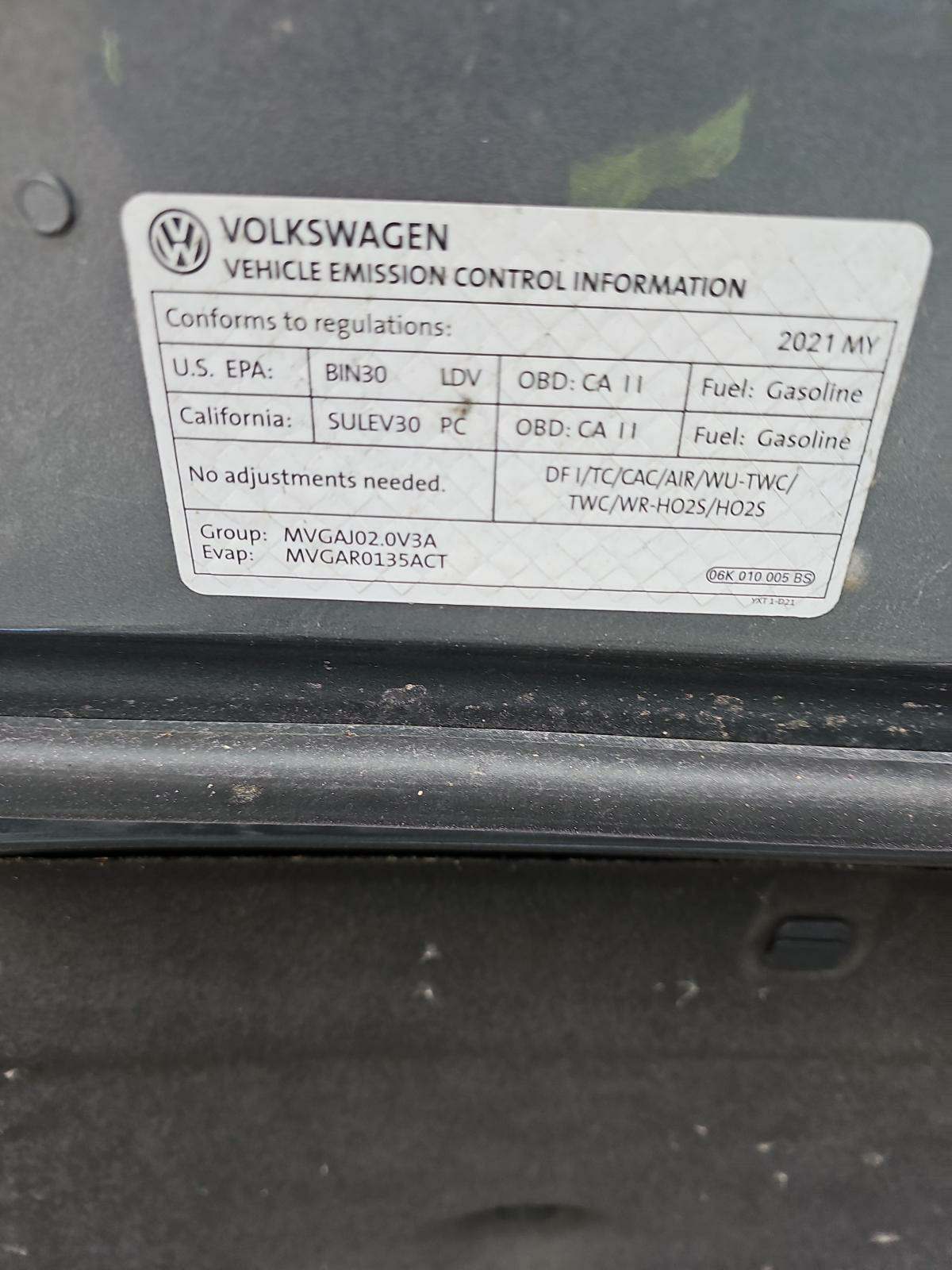 2021 Volkswagen Tiguan 2.0T SE AWD
