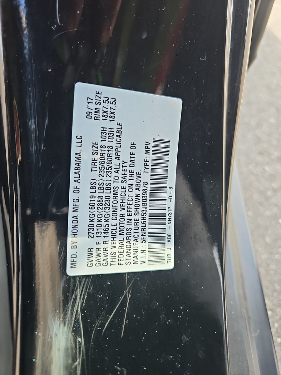 2018 Honda Odyssey EX FWD