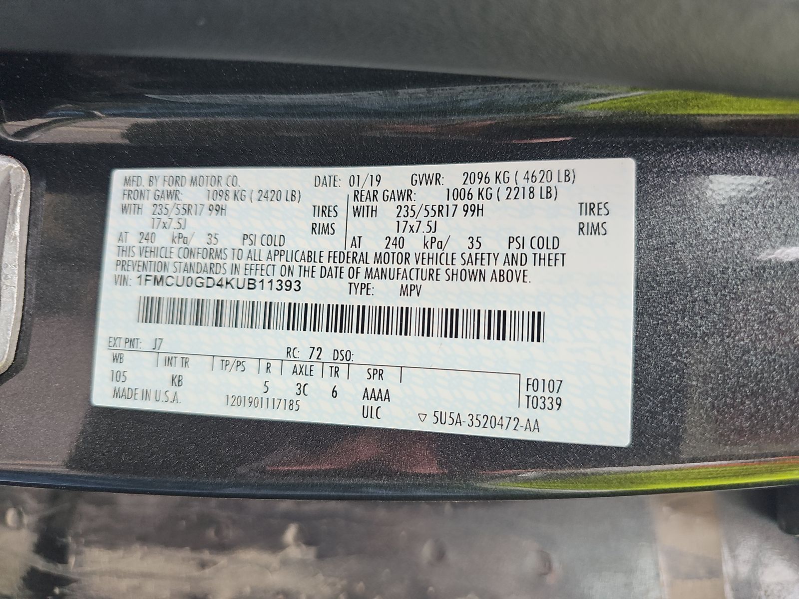 2019 Ford Escape SE FWD