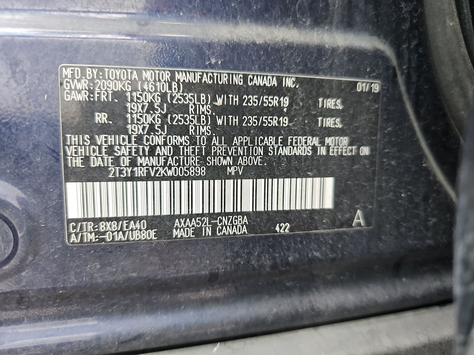 2019 Toyota RAV4 Limited FWD