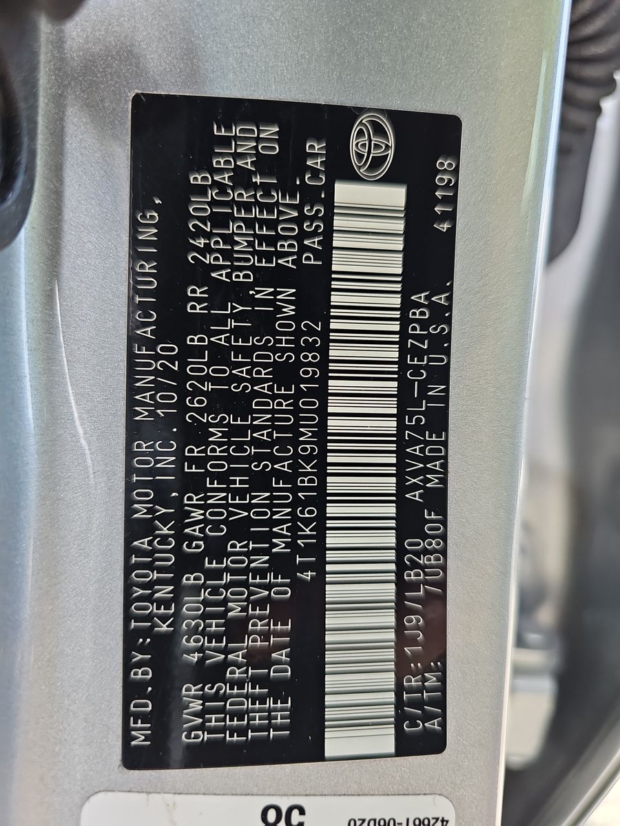 2021 Toyota Camry XSE AWD
