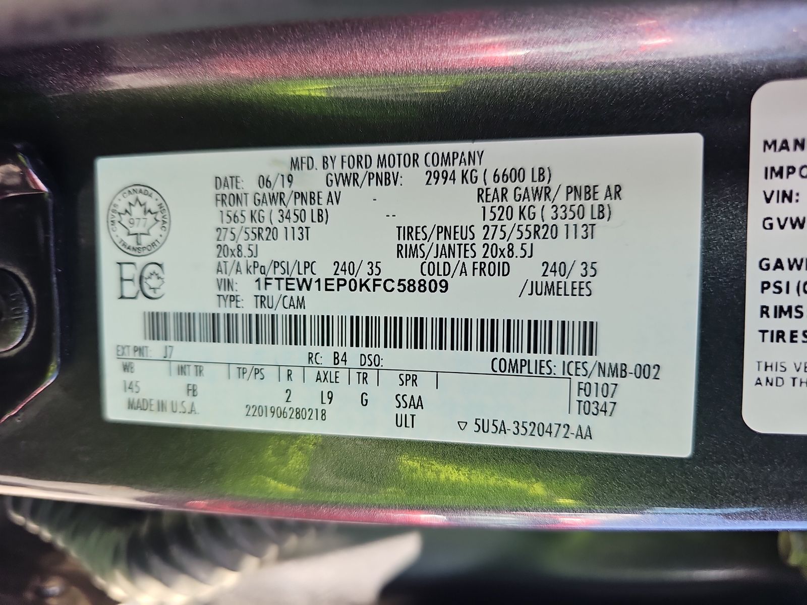 2019 Ford F-150 XLT AWD