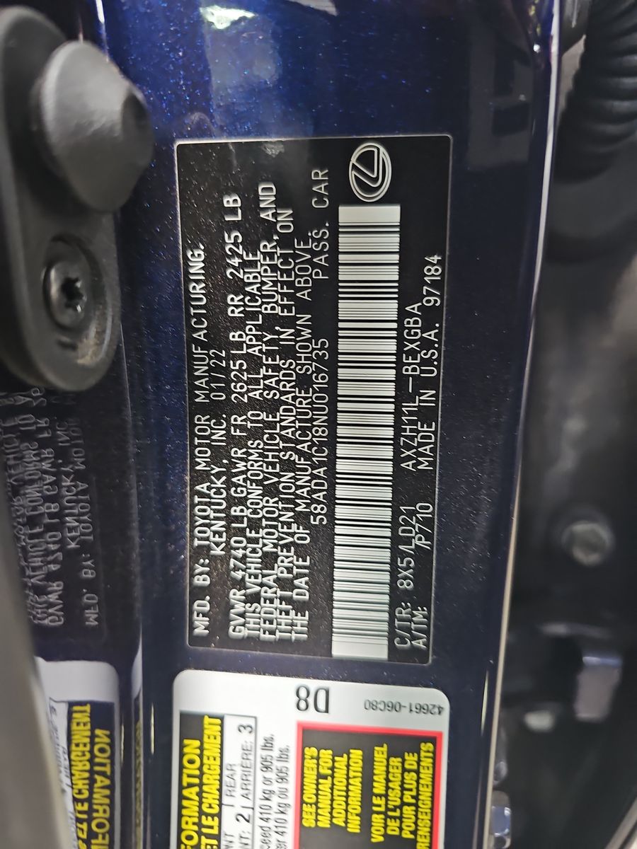 2022 Lexus ES ES 300h FWD