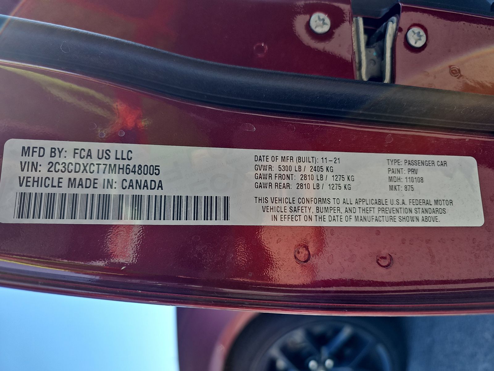 2021 Dodge Charger R/T RWD