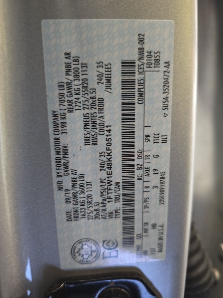 2019 Ford F-150 LARIAT AWD