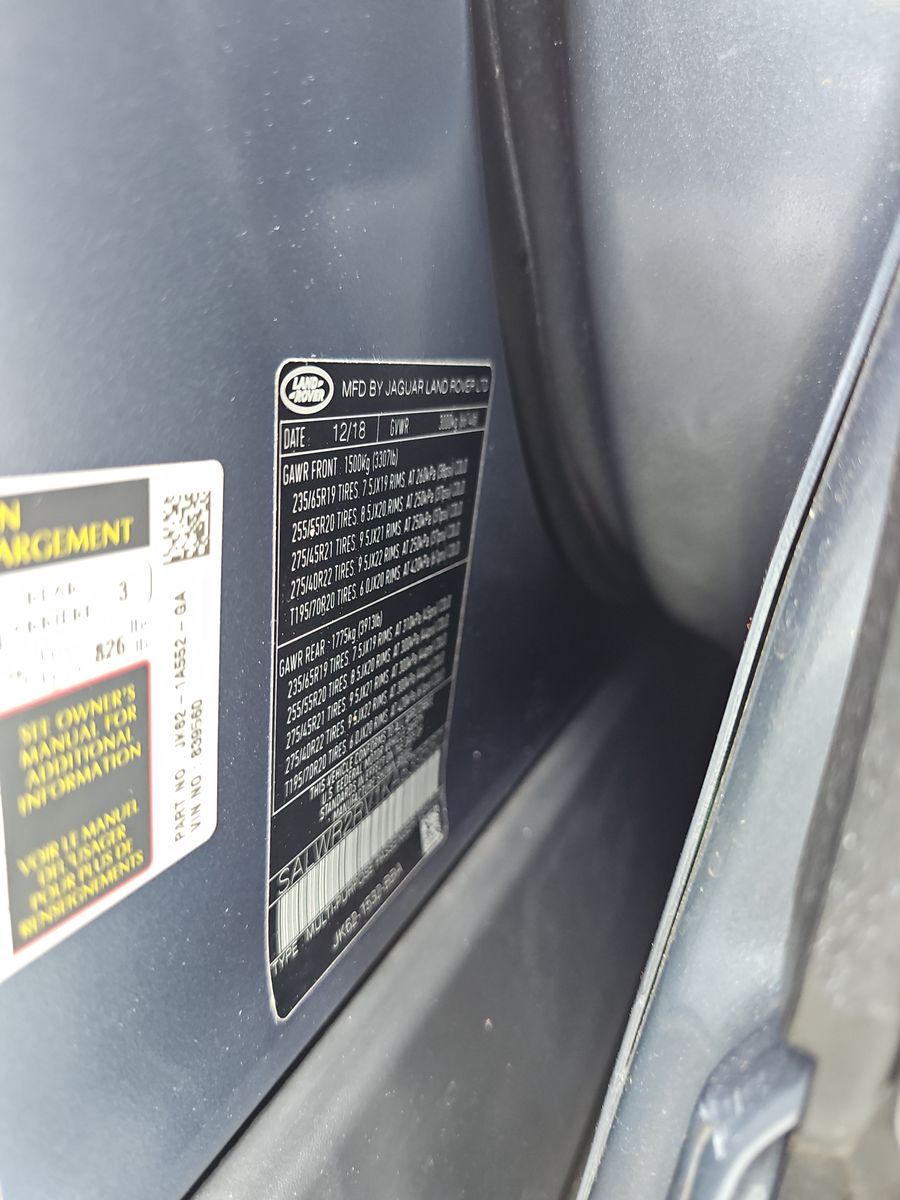 2019 Land Rover Range Rover Sport HSE AWD