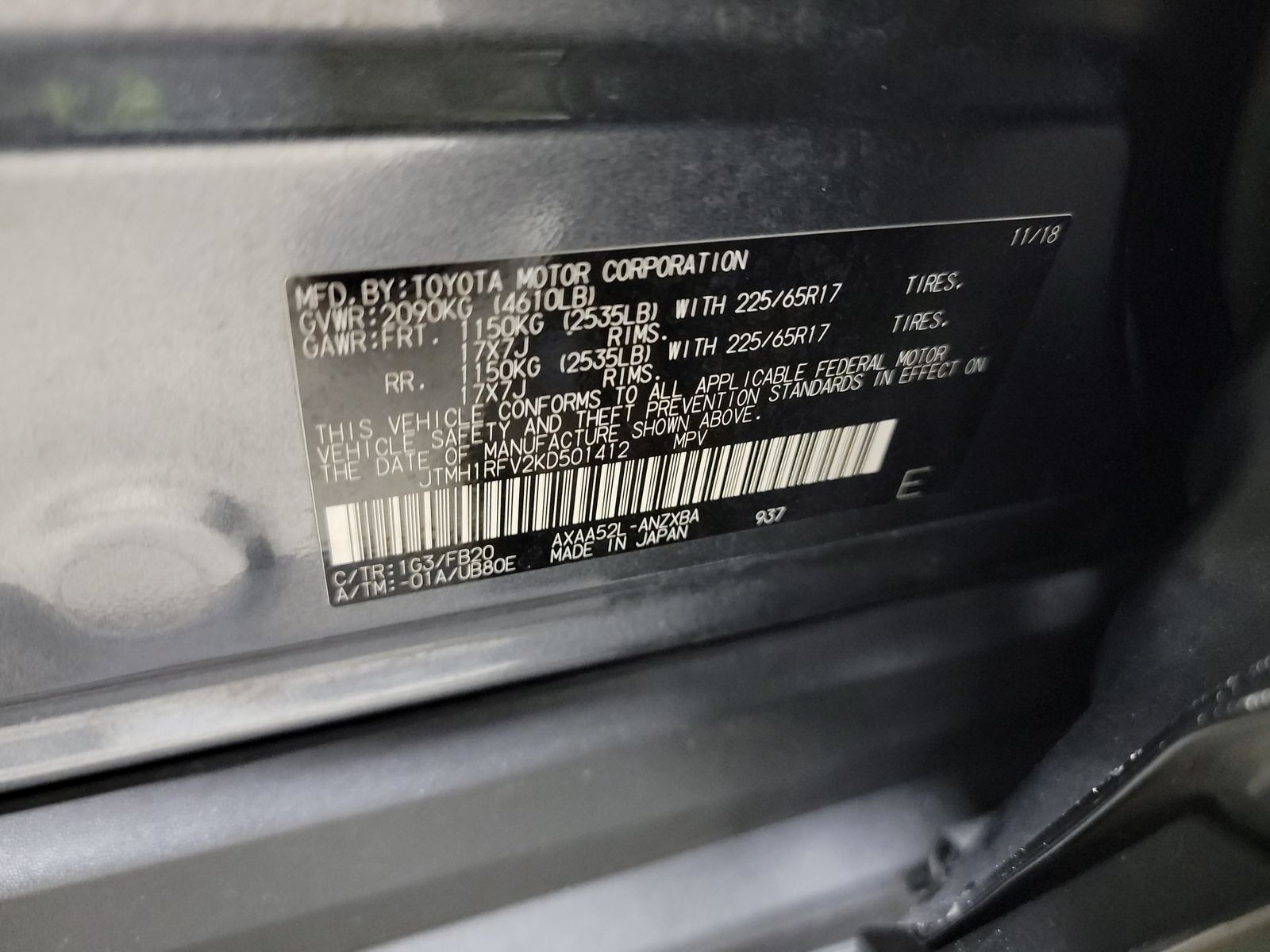 2019 Toyota RAV4 LE FWD