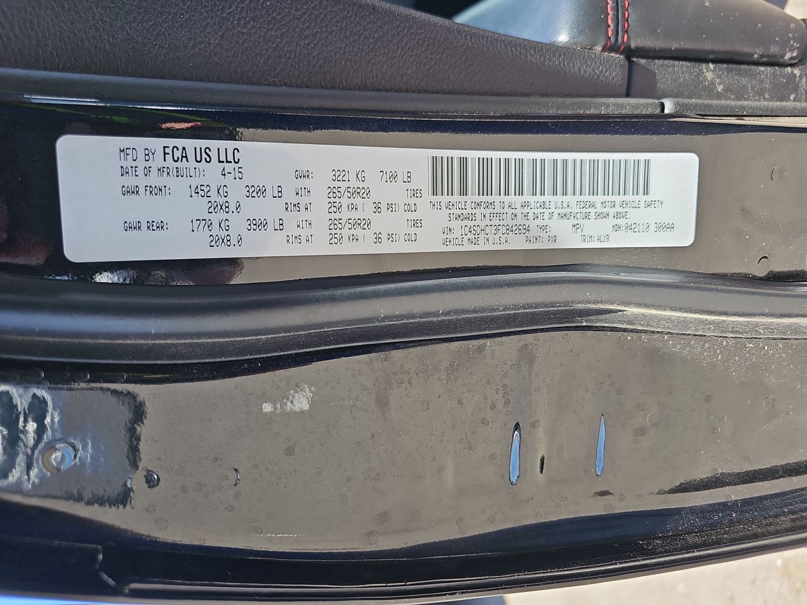 2015 Dodge Durango R/T RWD