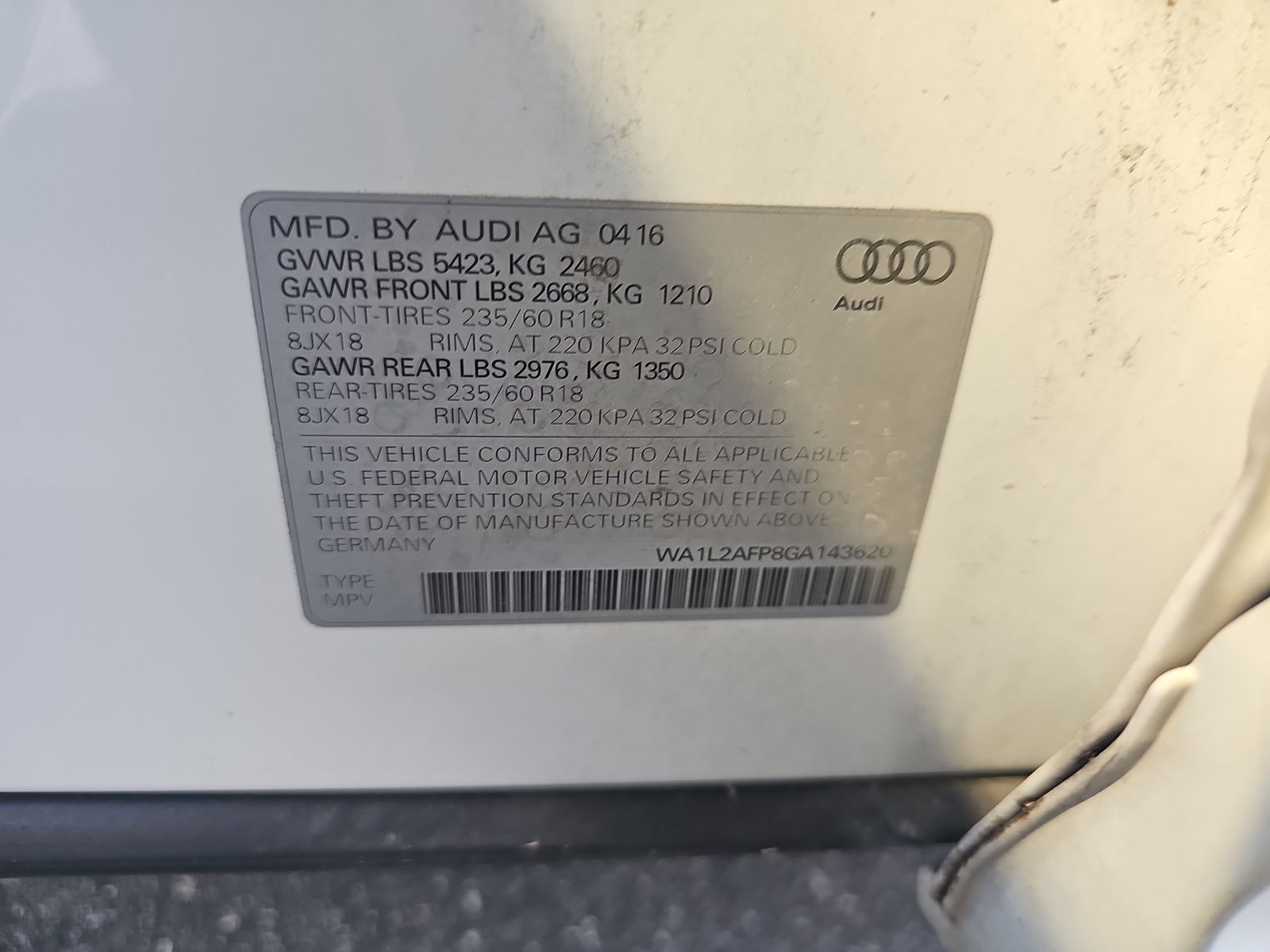 2016 Audi Q5 2.0T Premium Plus AWD