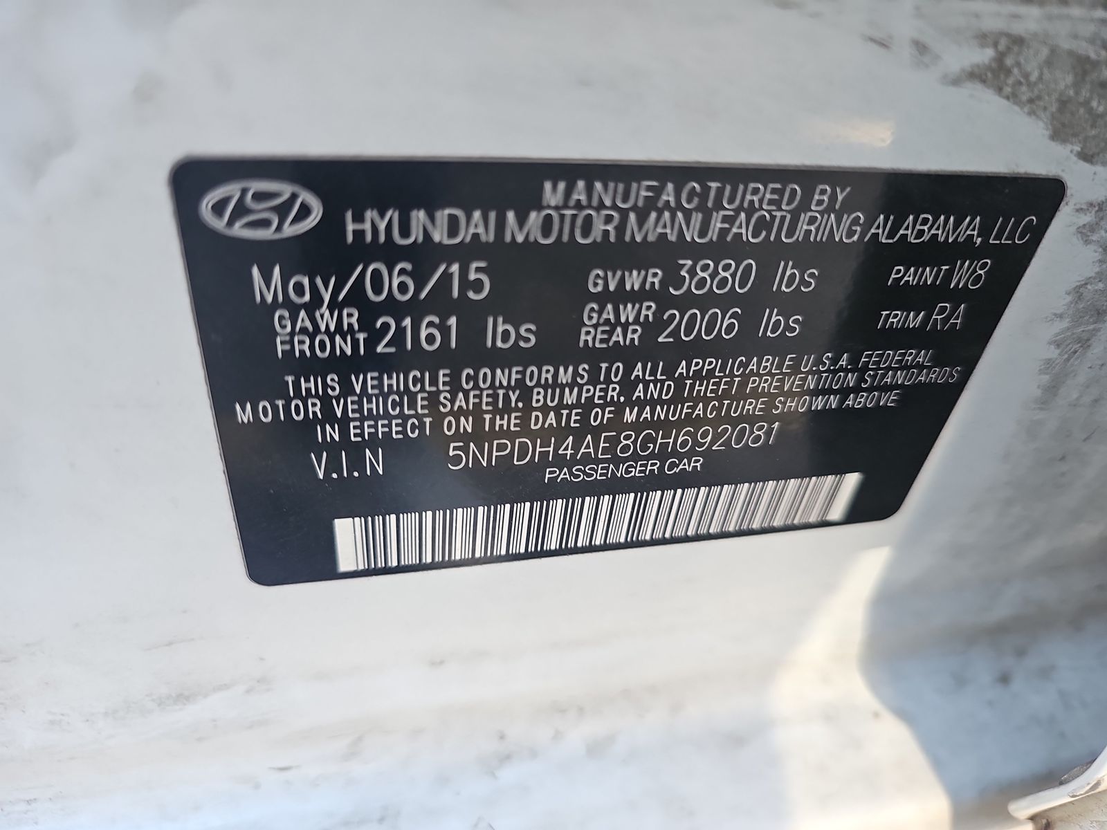 2016 Hyundai Elantra SE FWD