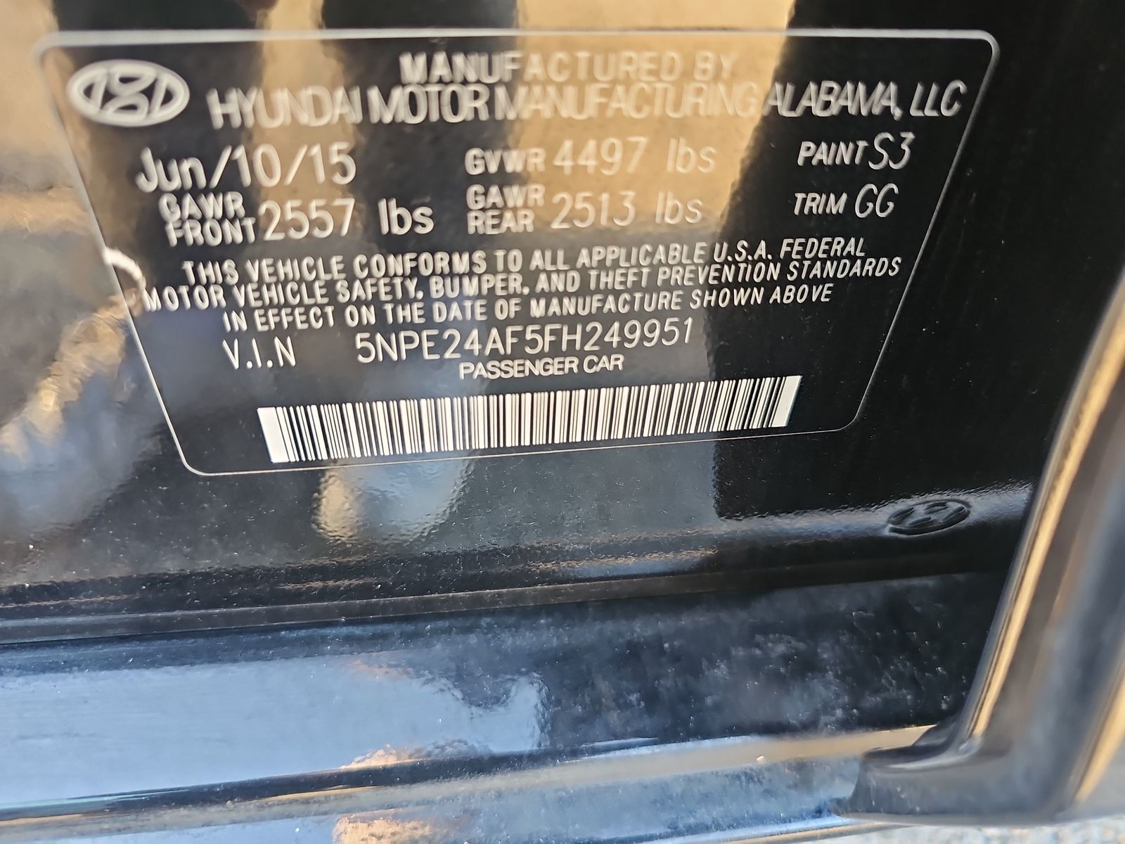 2015 Hyundai Sonata SE FWD