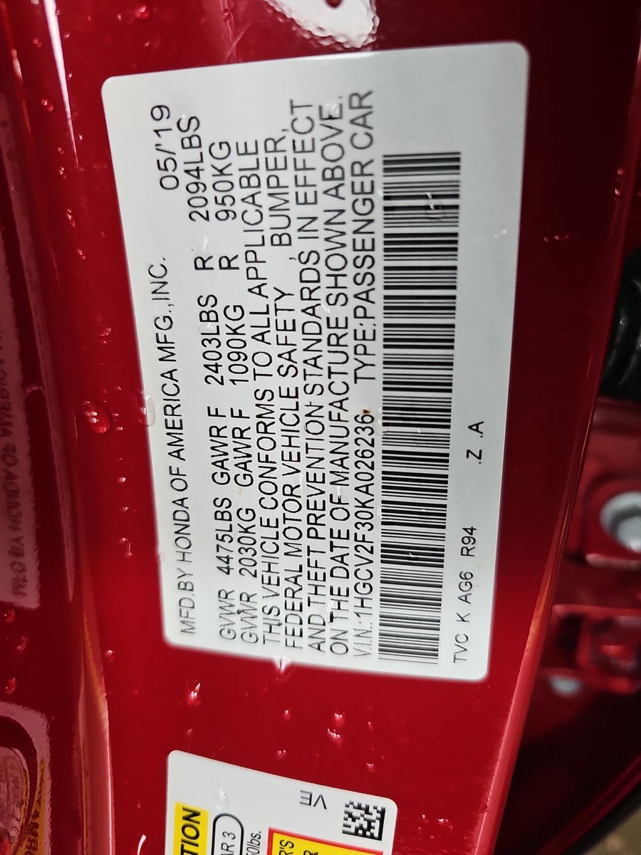 2019 Honda Accord Sport FWD
