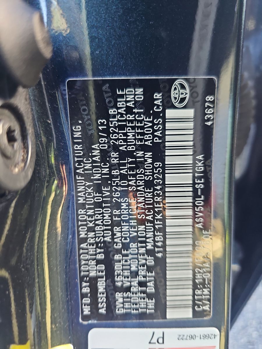 2014 Toyota Camry XLE FWD