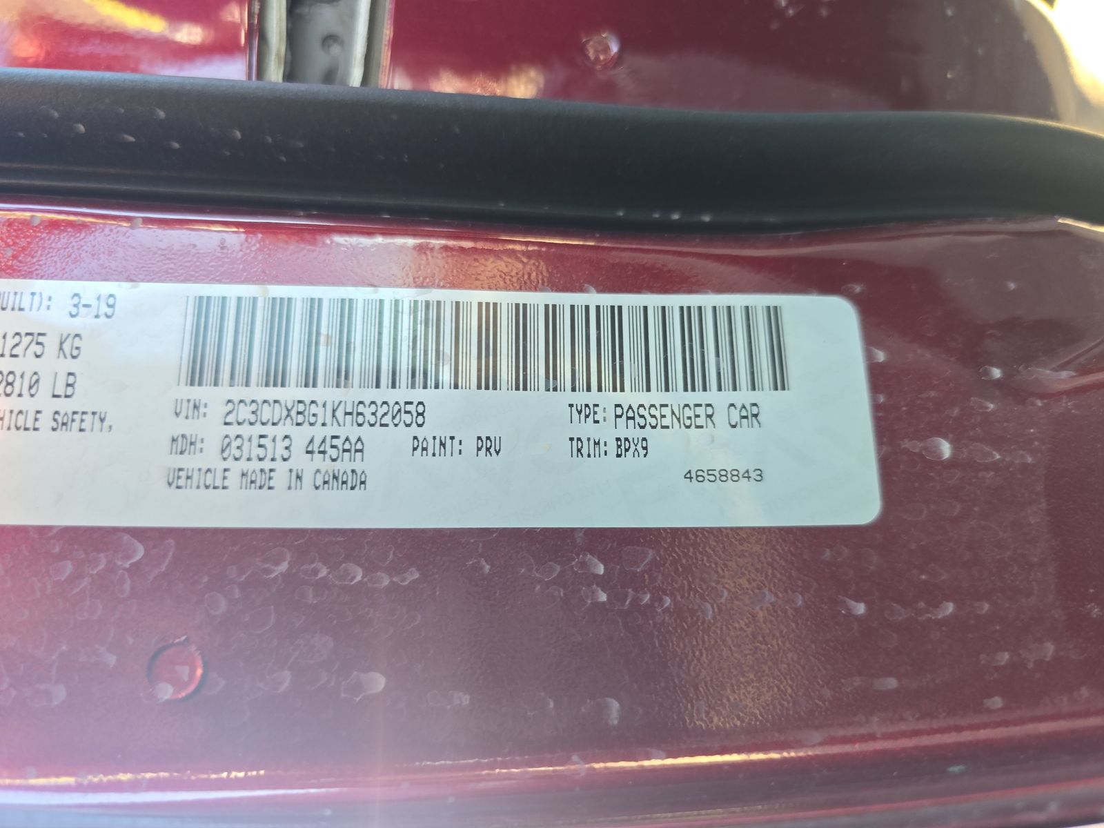 2019 Dodge Charger SXT RWD