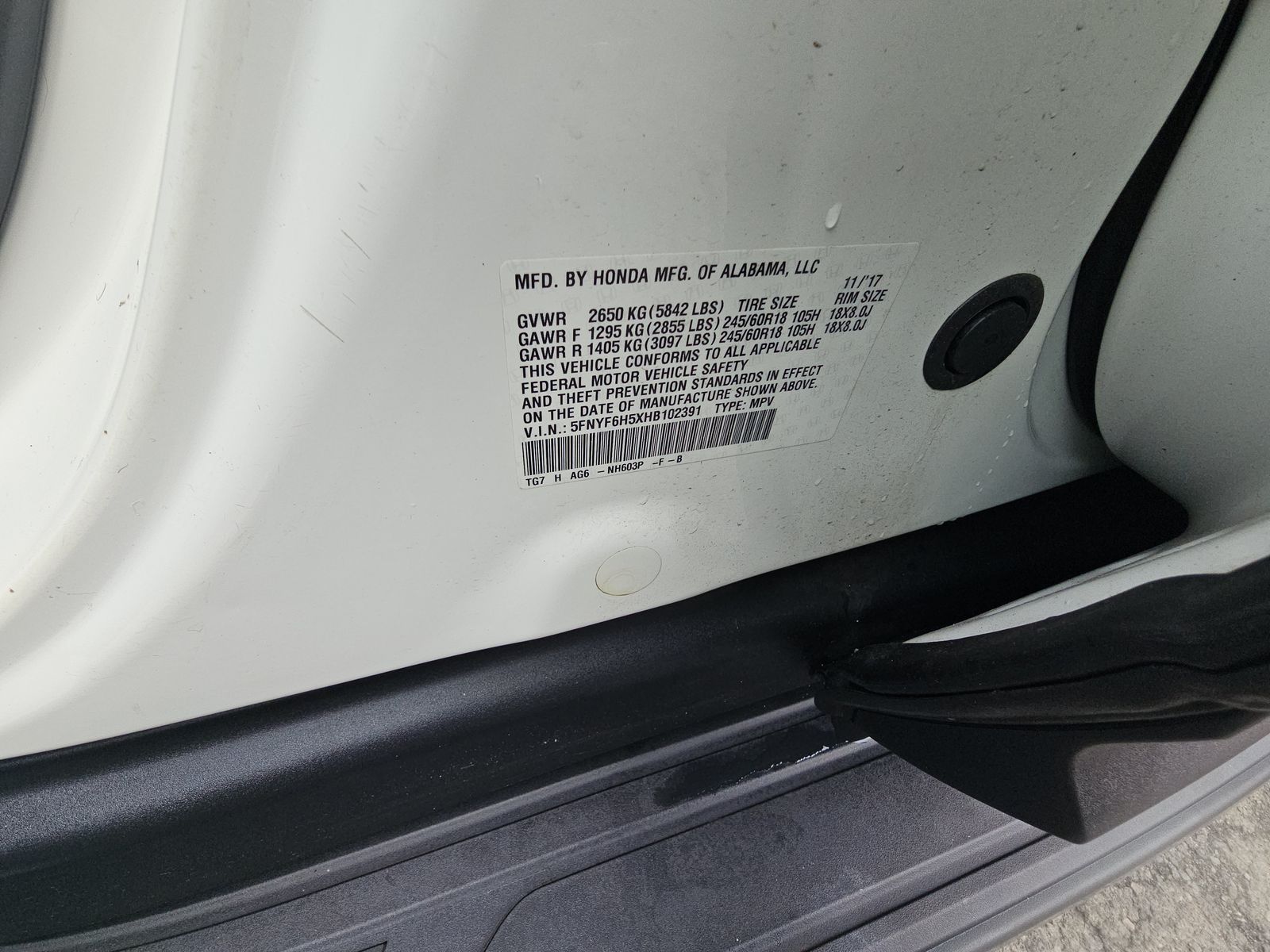 2017 Honda Pilot EX-L AWD