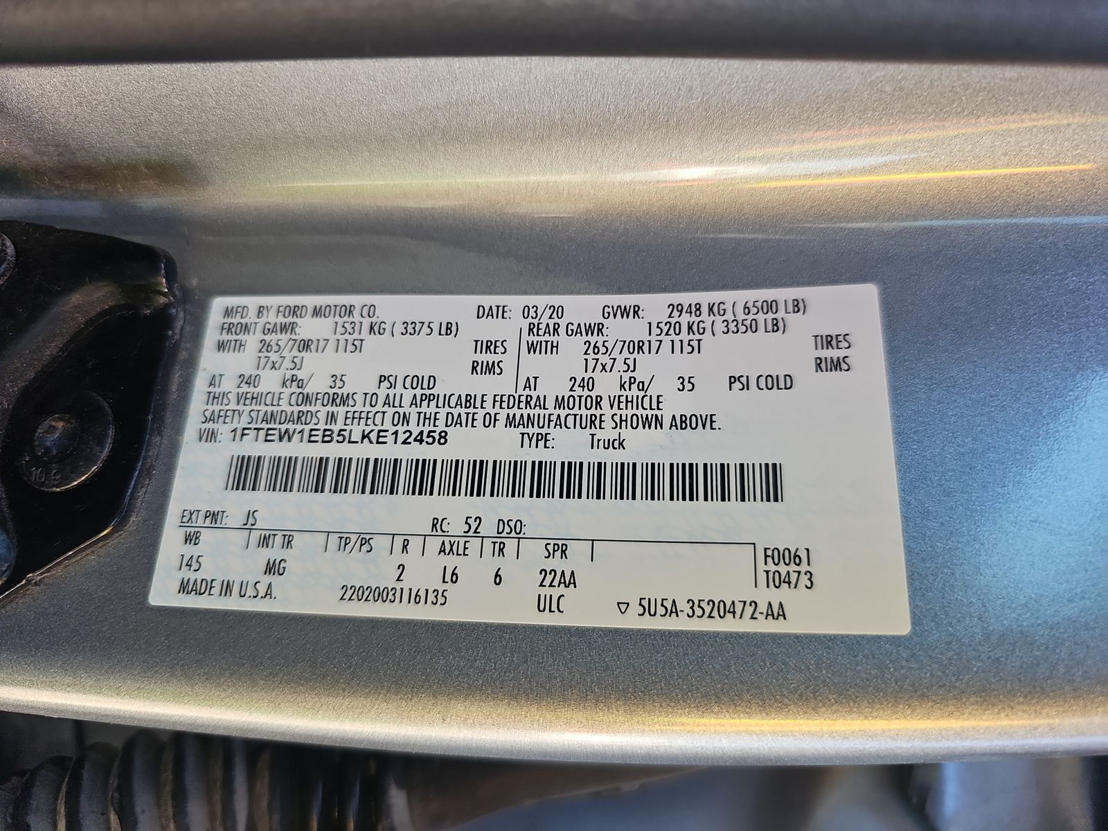 2020 Ford F-150 XLT AWD