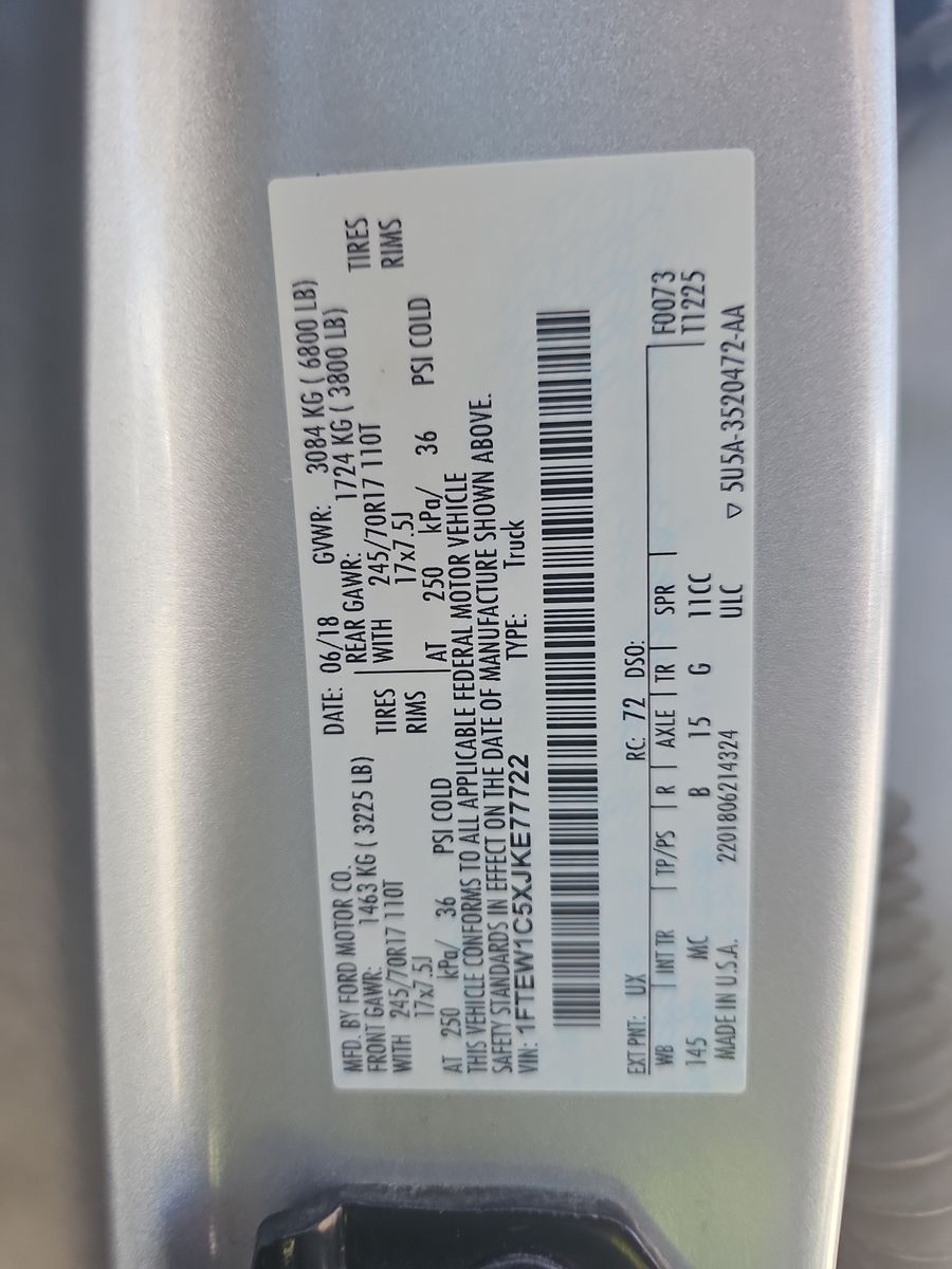 2018 Ford F-150 XLT RWD