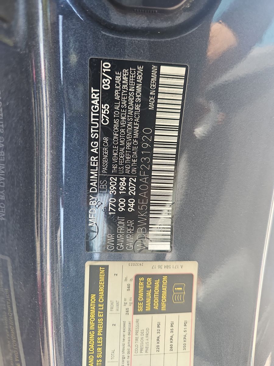 2010 Mercedes-Benz SLK-Class SLK 300 RWD