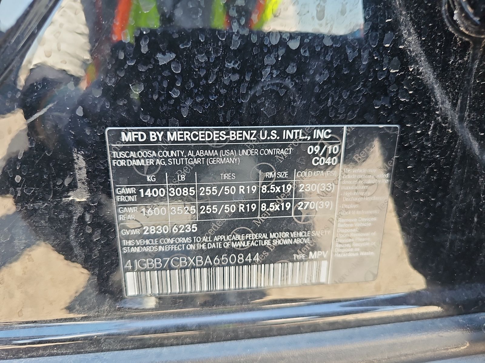2011 Mercedes-Benz M-Class ML 550 AWD