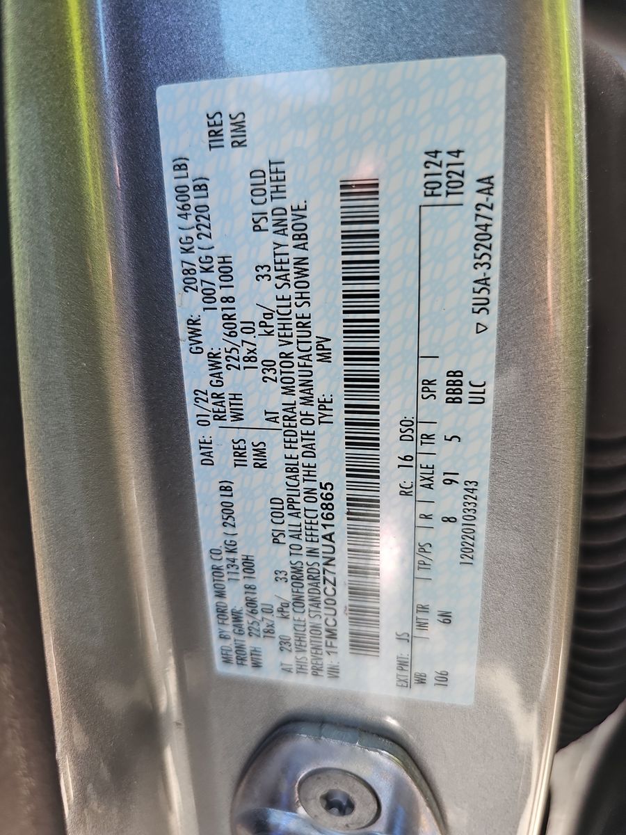 2022 Ford Escape Hybrid SEL FWD