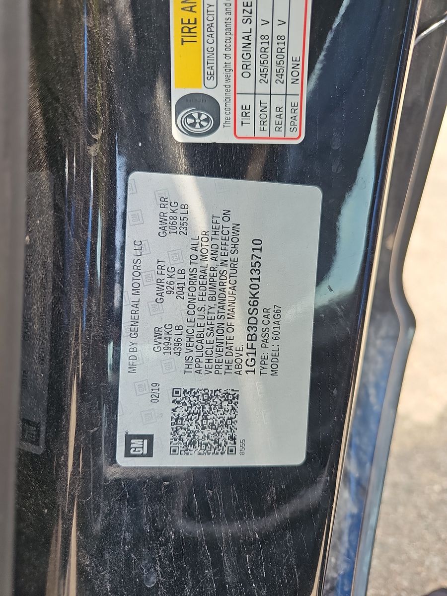 2019 Chevrolet Camaro 1LT RWD