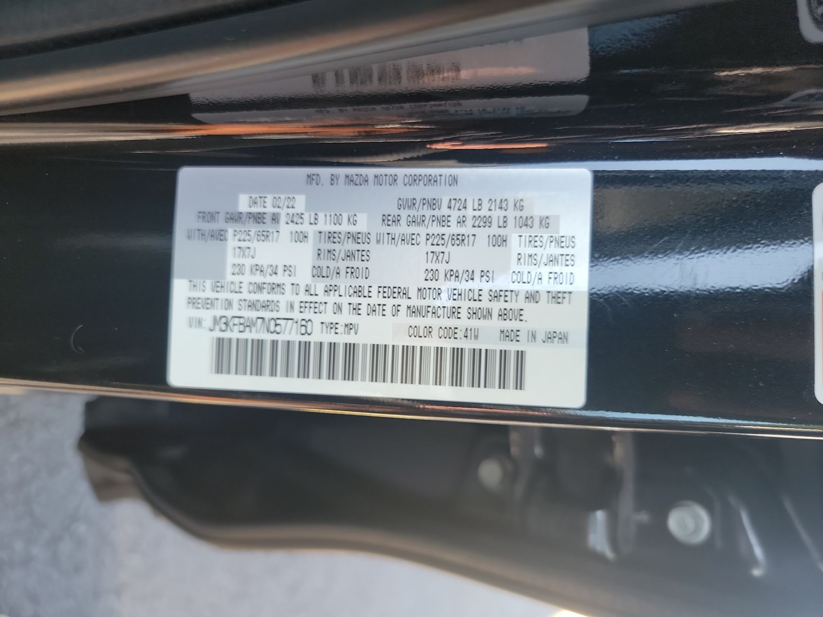 2022 MAZDA CX-5 2.5 S AWD