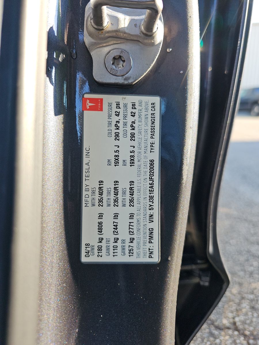 2018 Tesla Model 3 Long Range RWD