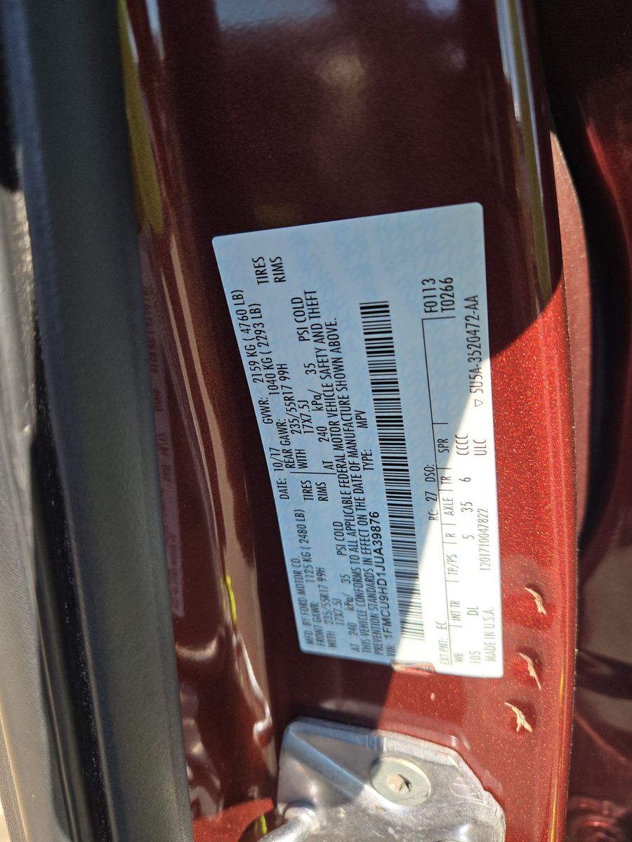 2018 Ford Escape SEL AWD