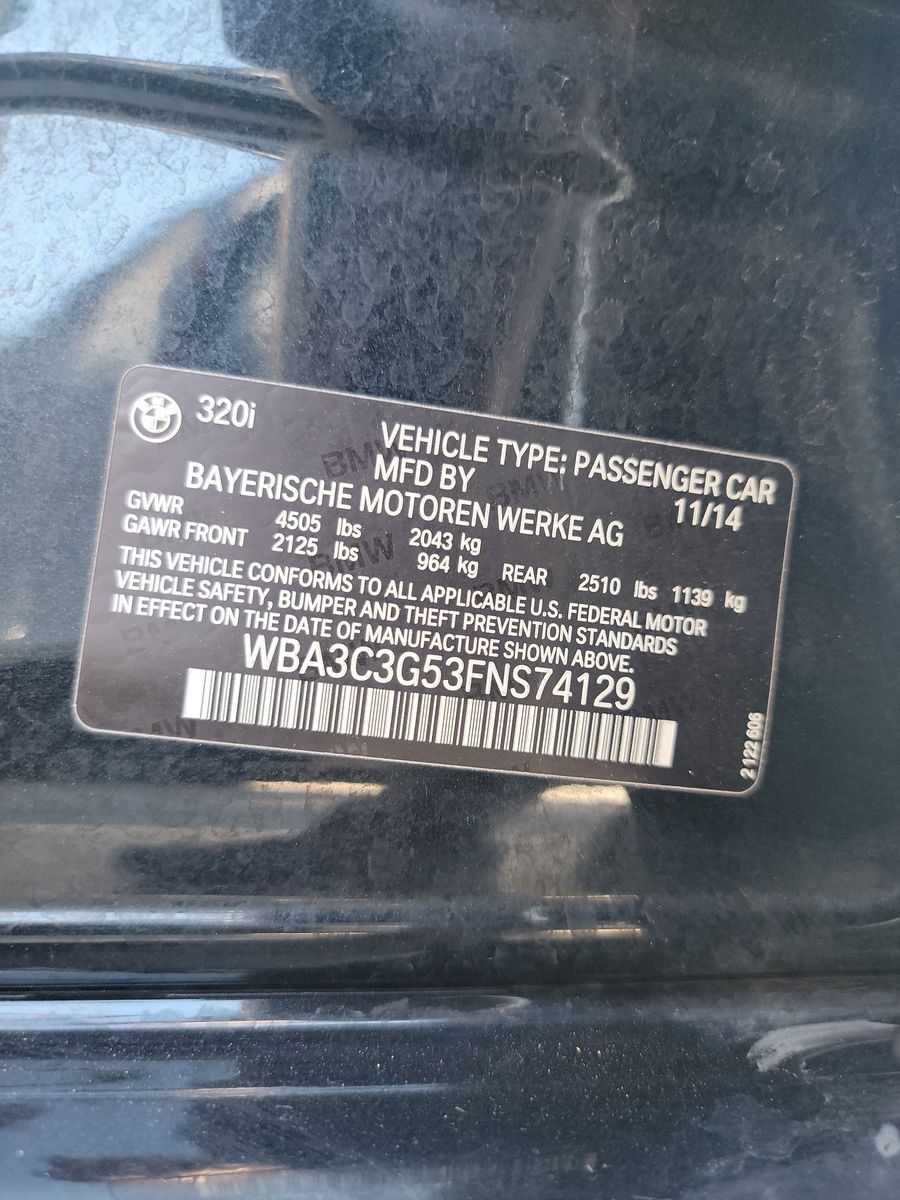 2015 BMW 3 Series 320i xDrive AWD