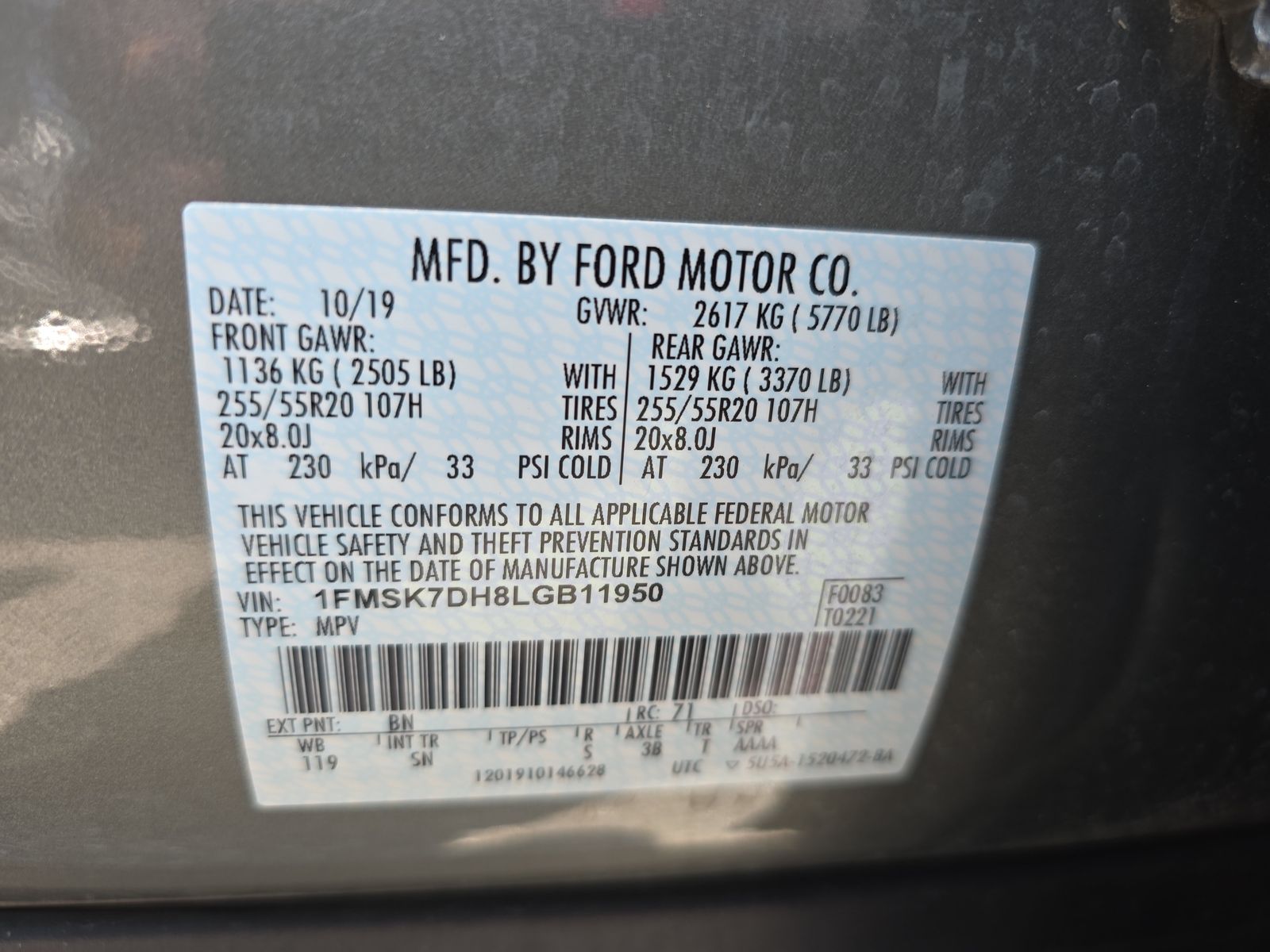 2020 Ford Explorer XLT RWD