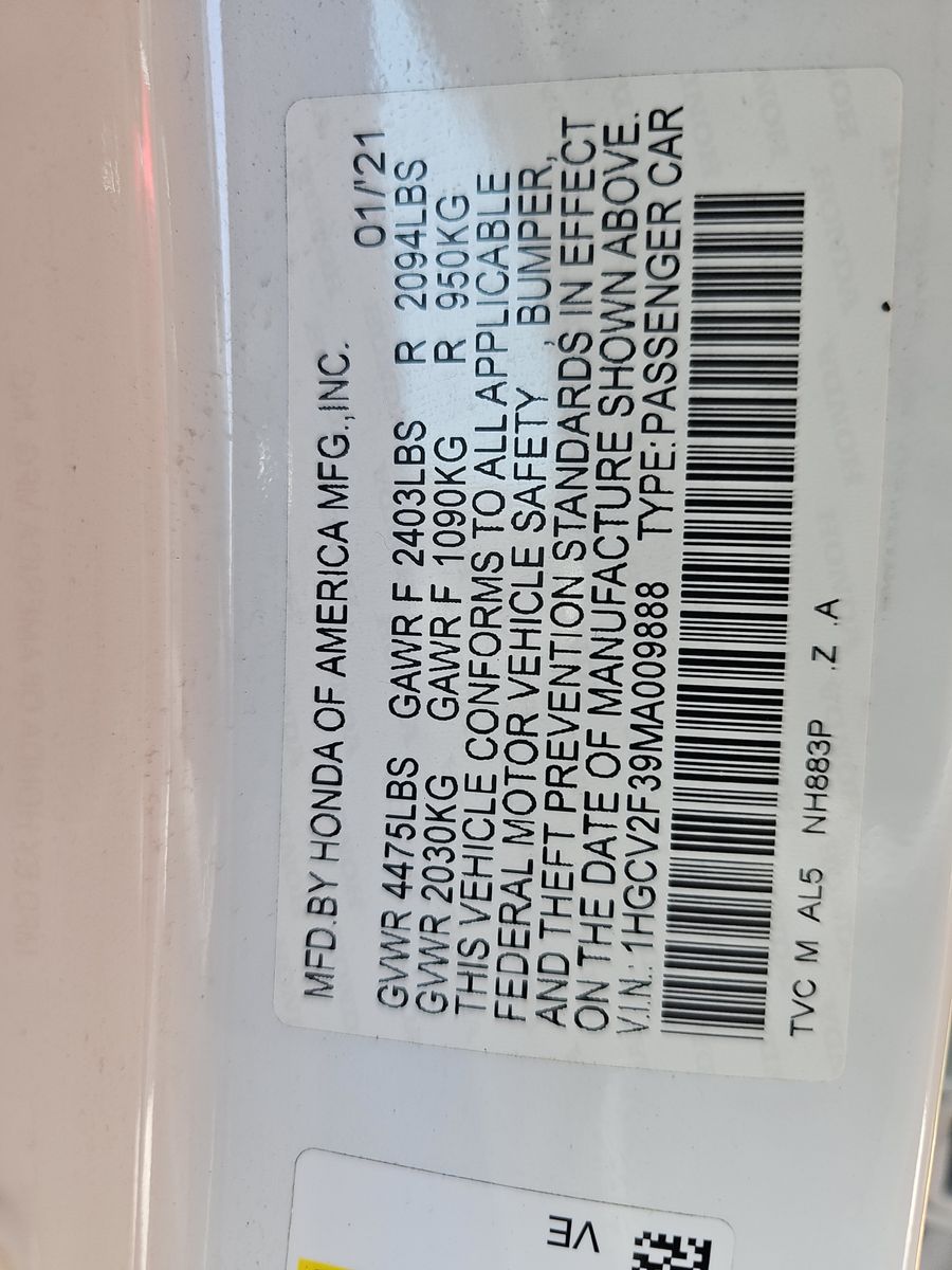 2021 Honda Accord Sport FWD