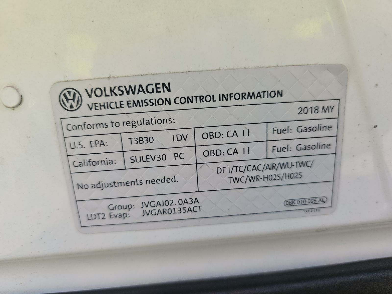 2018 Volkswagen Tiguan 2.0T SE FWD