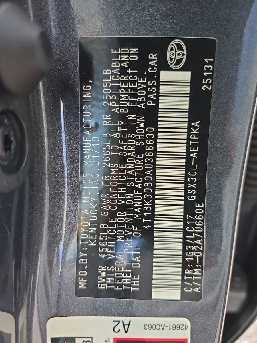 2010 Toyota Avalon Limited FWD